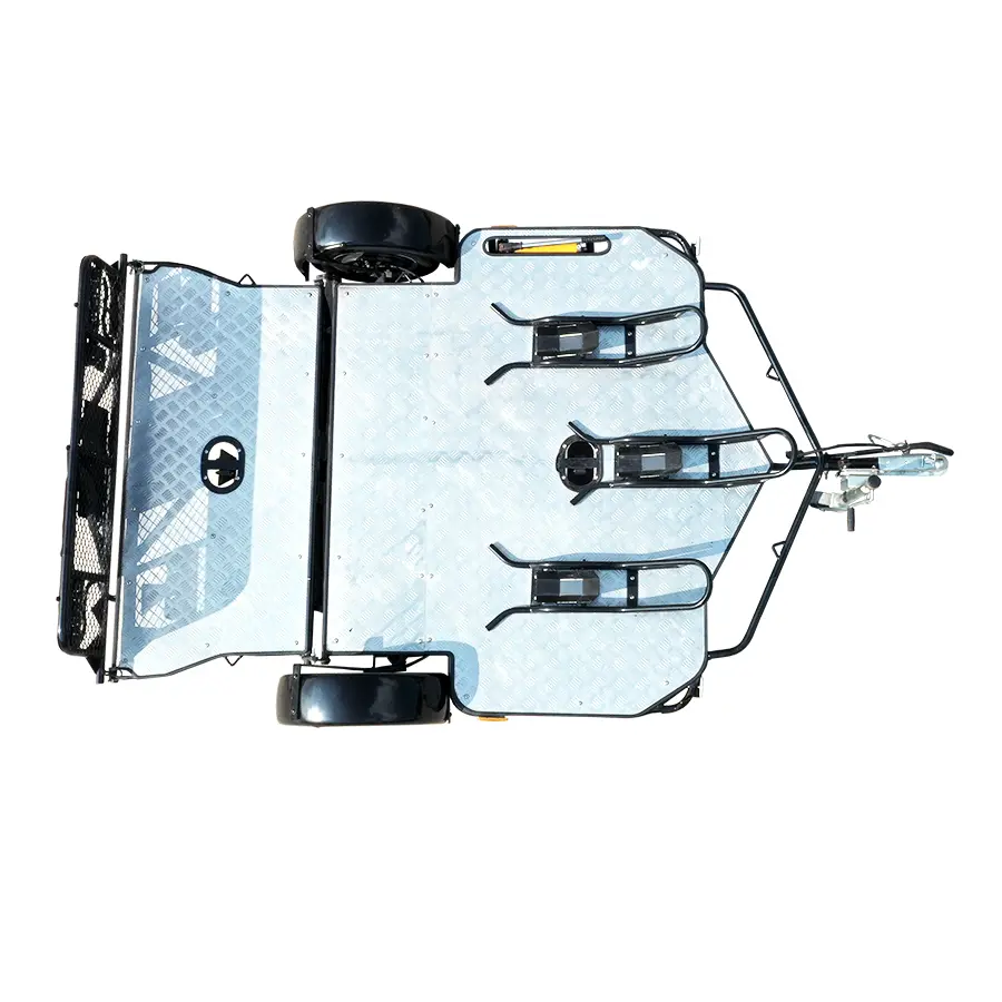 Double hydraulic trailer motorcycle trailer